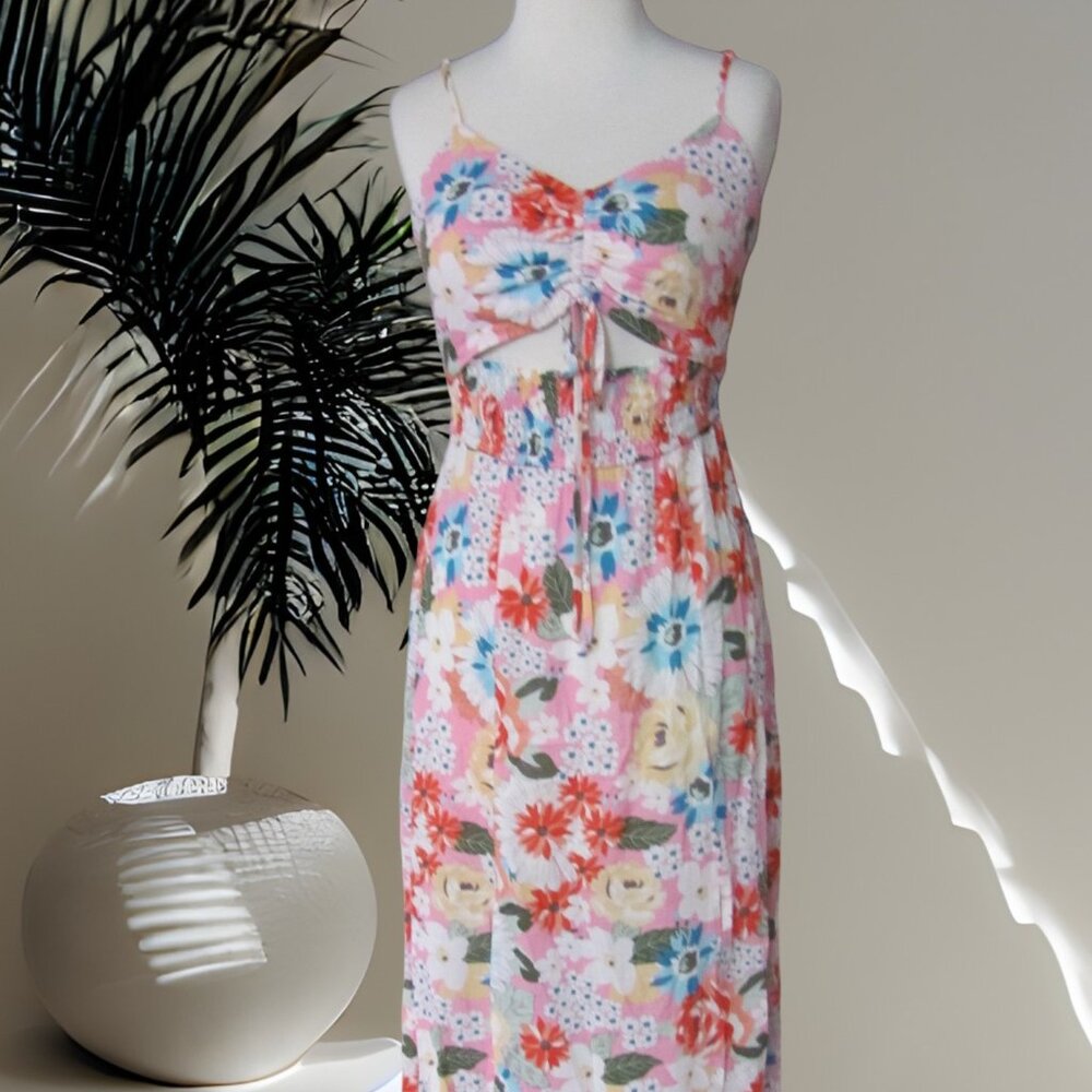 BAND OF THE GYPSIES LADIES STRAPLESS BOHO MAXI DRESS NWT